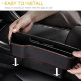 Leather Car Seat Gap Storage Box - Universal Seat Gap Slit Box (Set of 2)