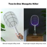 Electric Mosquito Swatter Killer Racket - Powerful USB Rechargeable, 3-Layer Fly Killer Lamp for Instant Bug Zapping