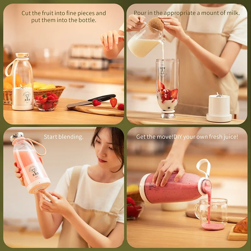 Multi-Functional Rechargeable Mini Juicer Portable Blender Bottle