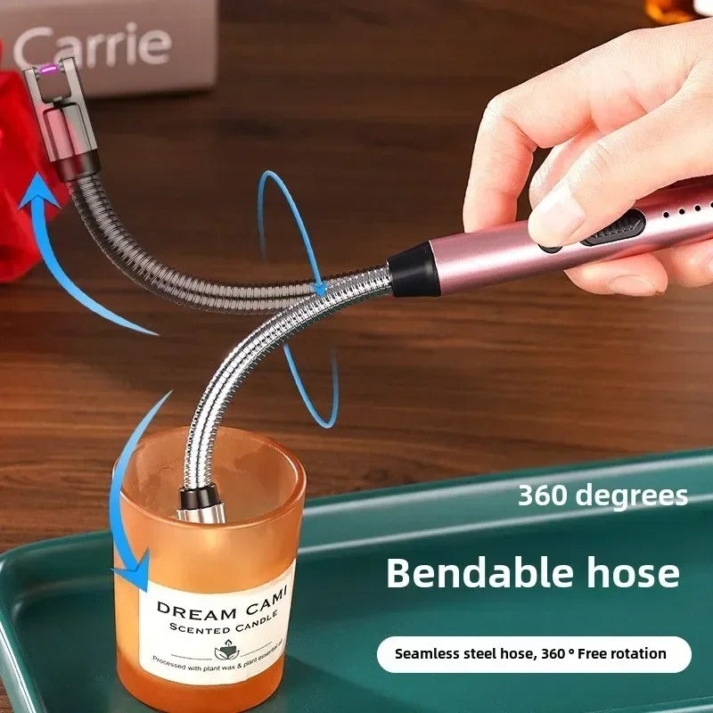 Windproof Electric Rechargeable Lighter With 360° Flexible Neck