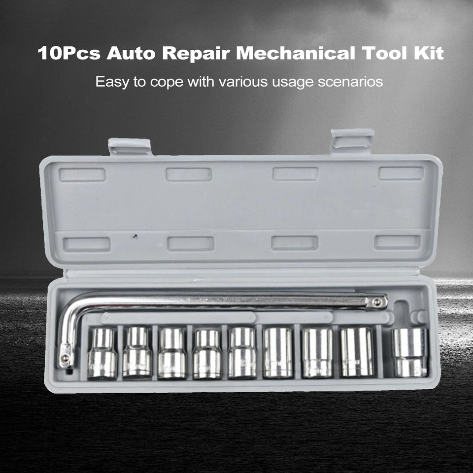 10 Piece High Quality Socket Wrench Set Spanner - Best Quality Tool Kit