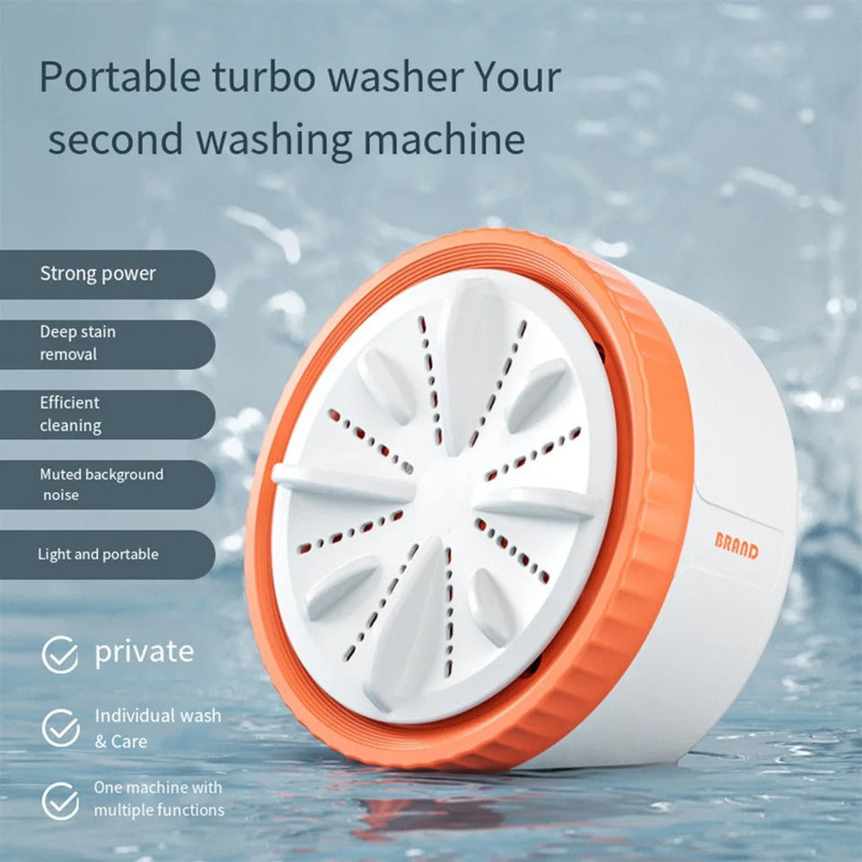 Mini Washing Machine Portable Ultrasonic Turbine Washer