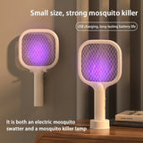 Durable USB Mosquito Swatter Trap - Mini Electric Shock Fly Bug Zapper