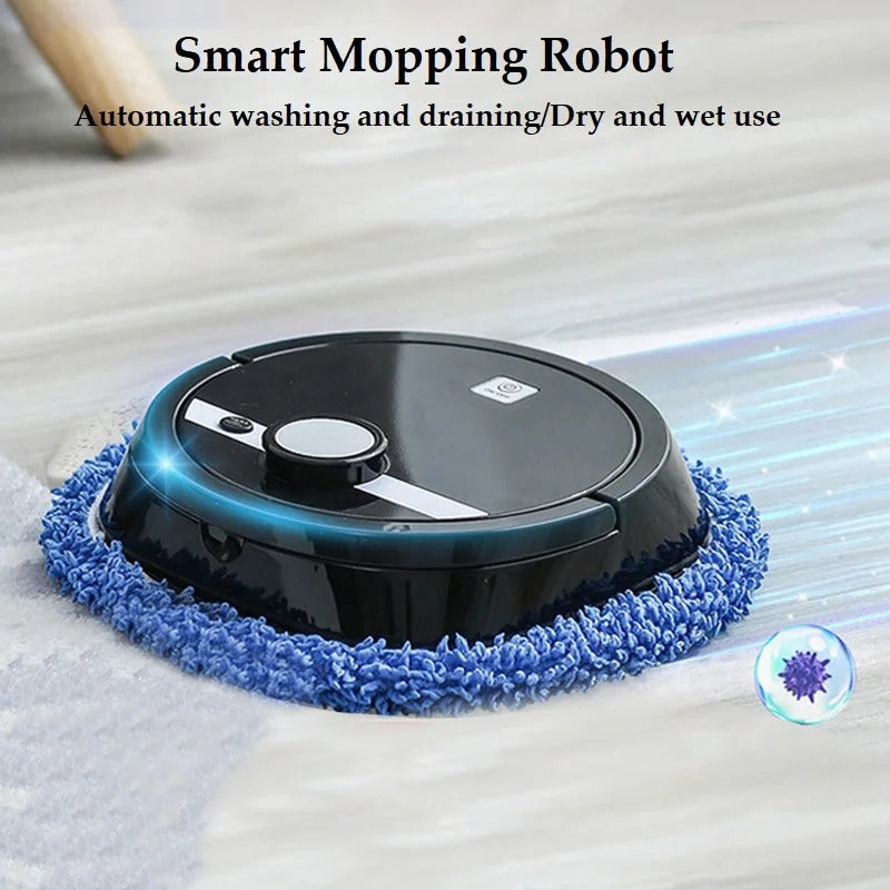 3-in-1 Smart Cordless Vacuum & Mopping Robot with Wet/Dry Cleaning & Auto Spray