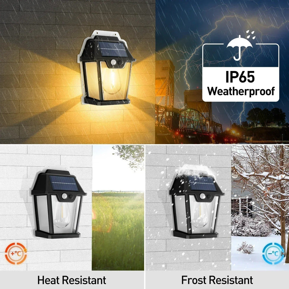 Solar Tungsten Filament Lamp – Outdoor Intelligent Induction Wall Lamp