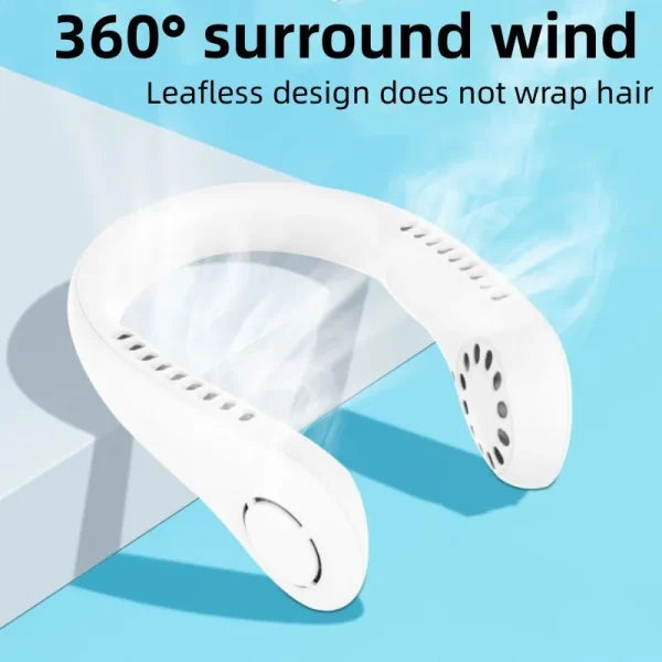 Portable Mini Neck Air Cooler Fan – Rechargeable & Lightweight for Summer Comfort