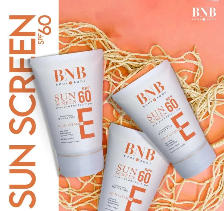 Bnb Sun Screen Spf-60 Rich Vitamin E (120ml)