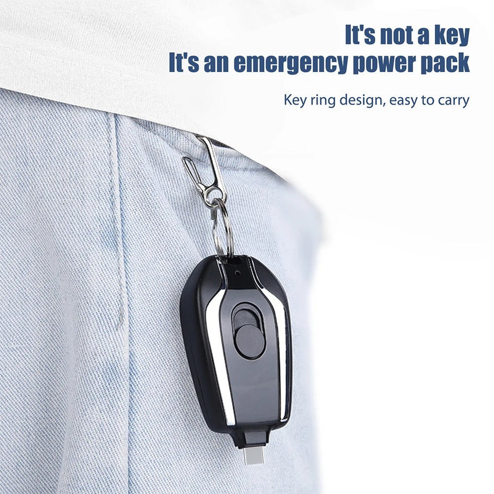 Ultra-Compact Keychain Power Bank – Fast Charging Pod for Travel & Daily Use