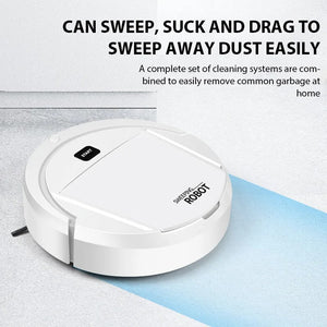 Automatic Portable Mini Home Floor Robotic Vacuum Cleaner – USB Rechargeable