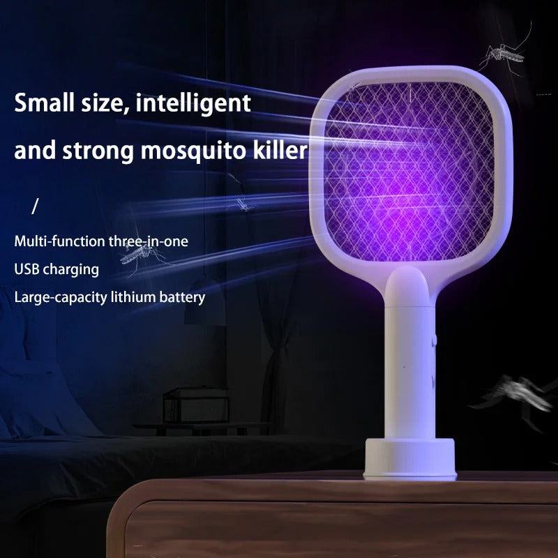 Durable USB Mosquito Swatter Trap - Mini Electric Shock Fly Bug Zapper