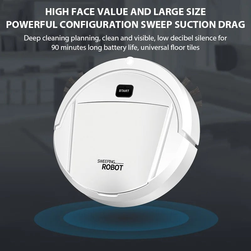 Automatic Portable Mini Home Floor Robotic Vacuum Cleaner – USB Rechargeable