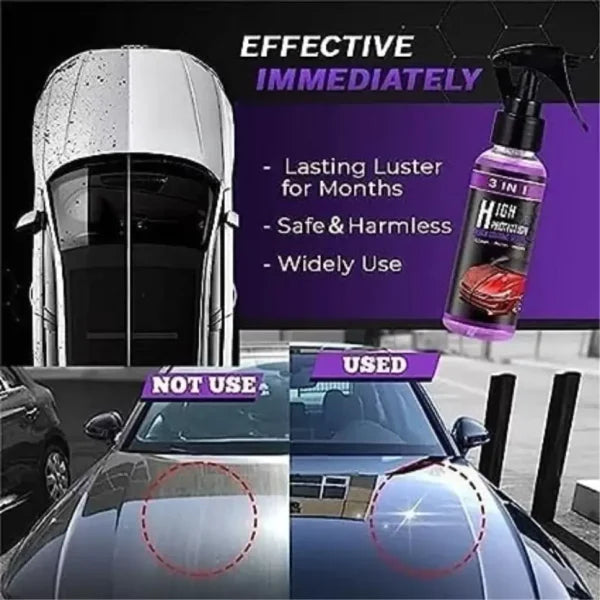 3 In 1 High Protection Quick Car Coating Ceramic Spray (Buy 1 Get 1 Free)