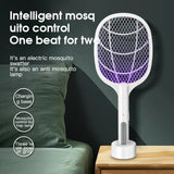 Electric Mosquito Swatter Killer Racket - Powerful USB Rechargeable, 3-Layer Fly Killer Lamp for Instant Bug Zapping