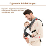 Baby Sling Carrier 4-in-1 Ergonomic Baby Backpack Carrier - Easily Adjustable Portable Babies Bag