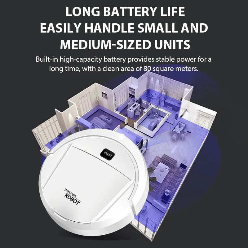Automatic Portable Mini Home Floor Robotic Vacuum Cleaner – USB Rechargeable