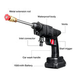 Automatic Cordless Wireless Car Wash Spray Gun High Pressure 48v Lithium Water Jet