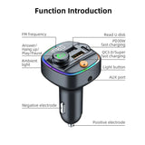 C1 Car Mp3 Player - Bluetooth 5.3 FM Transmitter Handsfree Car AUX Radio Modulator