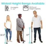 Foldable Walking Stick with Light - Anti-Slip Lightweight Collapsible Aluminum Walking Aid