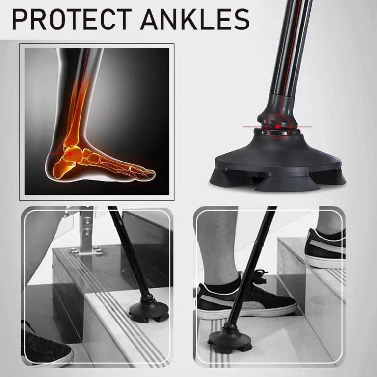 Foldable Walking Stick with Light - Anti-Slip Lightweight Collapsible Aluminum Walking Aid