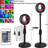 USB Sunset Lamp Projector - Multi Color with Remote