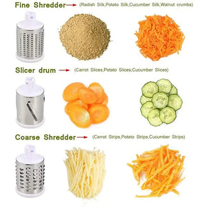 Multi-Functional Manual Drum Grater – Slice & Grate Veggies Fast for Easy Cooking
