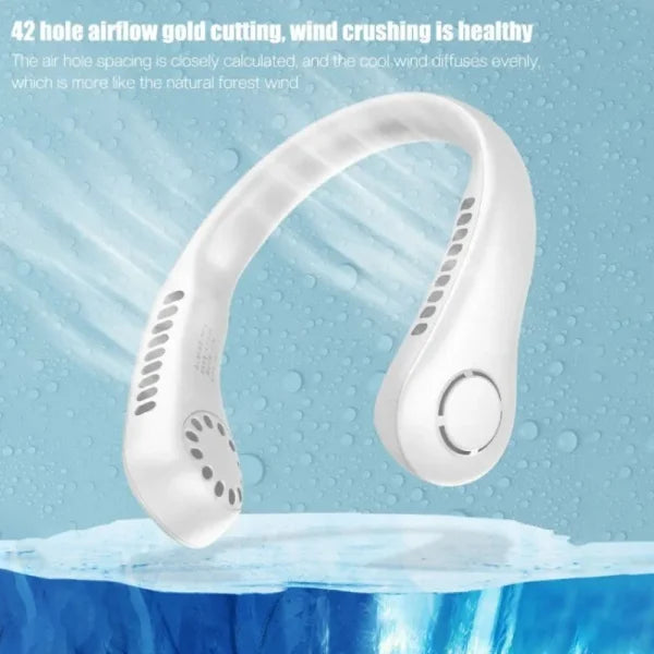 Portable Mini Neck Air Cooler Fan – Rechargeable & Lightweight for Summer Comfort