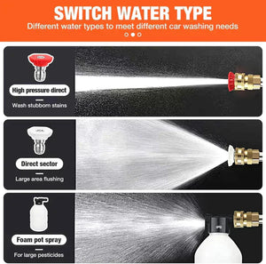 Automatic Cordless Wireless Car Wash Spray Gun High Pressure 48v Lithium Water Jet